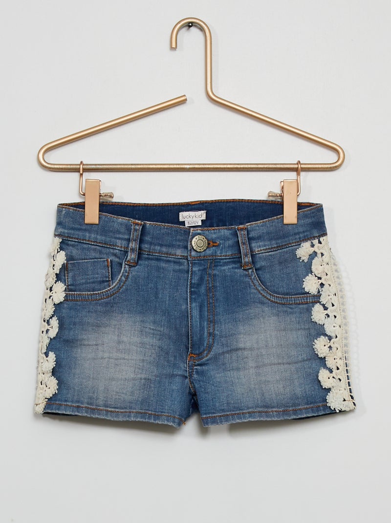 Shorts in jeans con ricamo denim - Kiabi