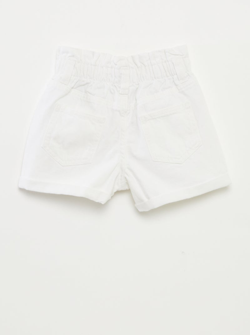 Shorts in jeans con risvolti sul fondo bianco - Kiabi