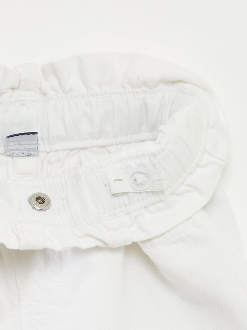 Shorts in jeans con risvolti sul fondo bianco - Kiabi