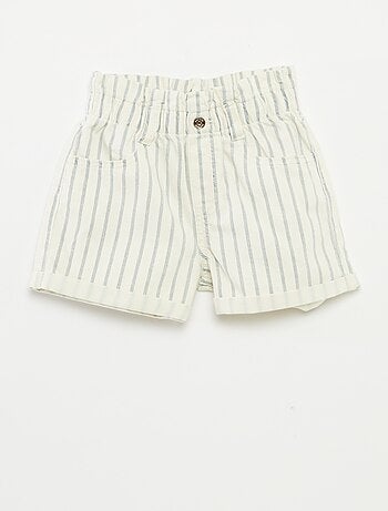Shorts in jeans con risvolti sul fondo
