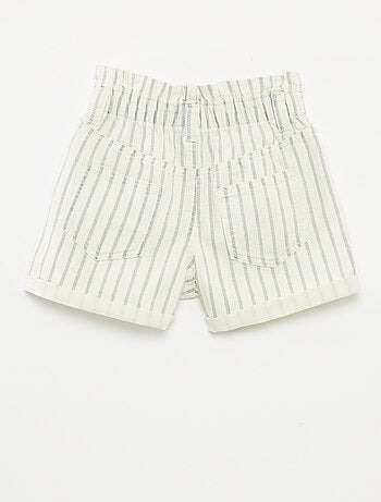 Shorts in jeans con risvolti sul fondo