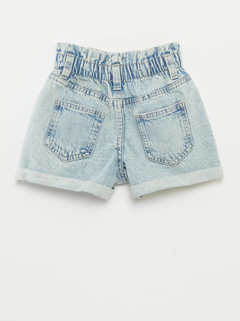 Shorts in jeans con risvolti sul fondo BLU - Kiabi
