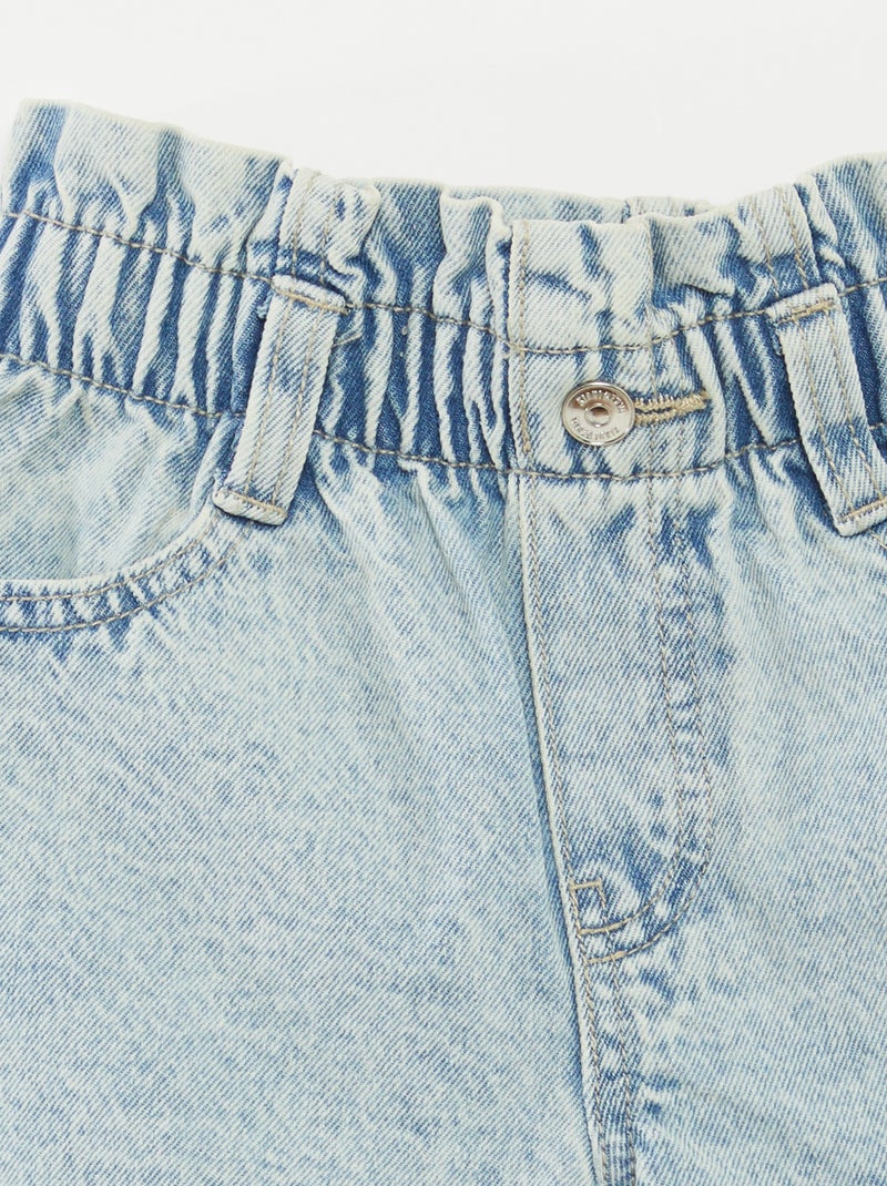 Shorts in jeans con risvolti sul fondo BLU - Kiabi