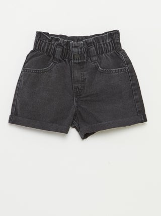 Shorts in jeans con risvolti sul fondo