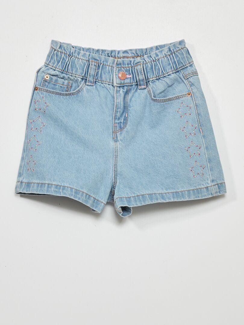 Shorts in jeans con strass BLU - Kiabi