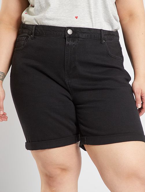 Shorts in jeans effetto destroyed - NERO - Kiabi - 18.00€