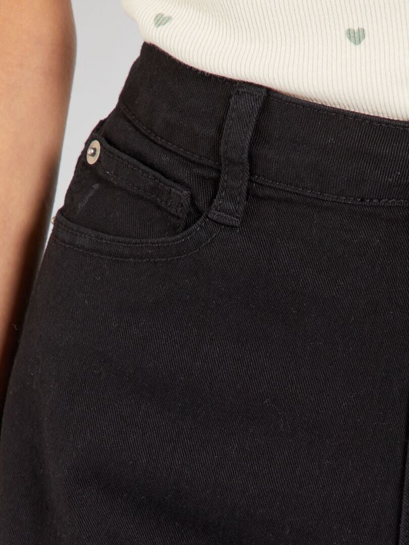 Shorts in jeans effetto destroyed NERO - Kiabi