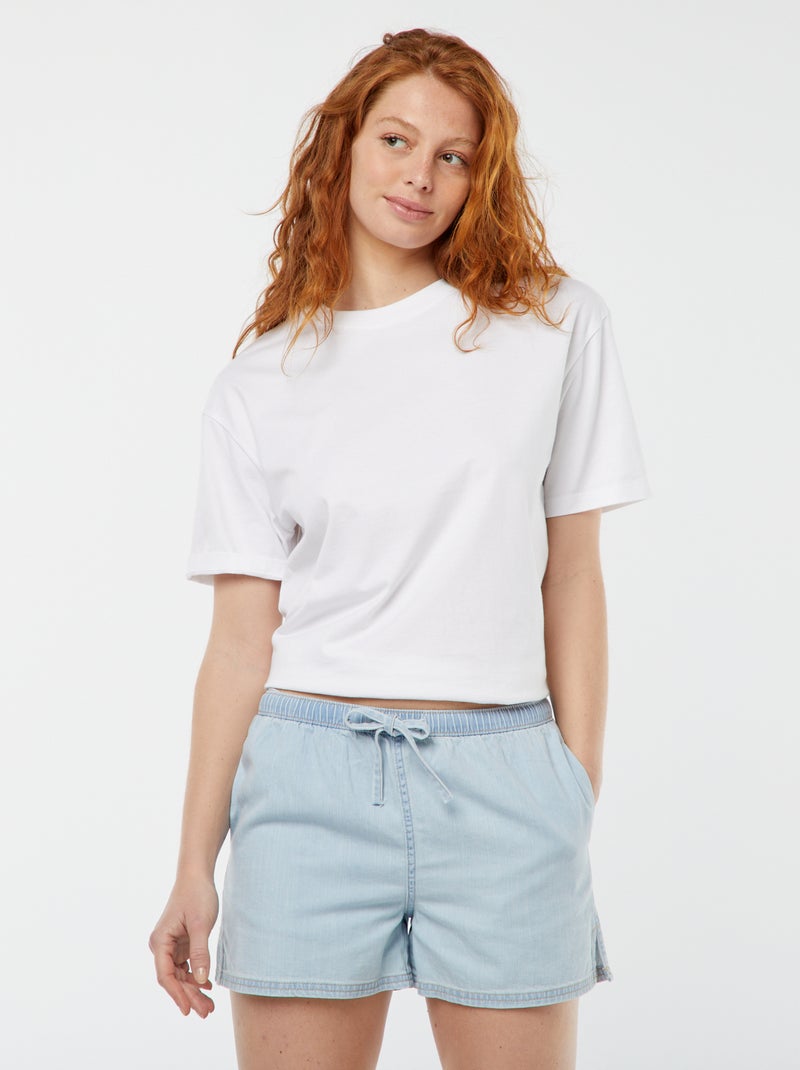 Shorts in jeans morbido BLU - Kiabi