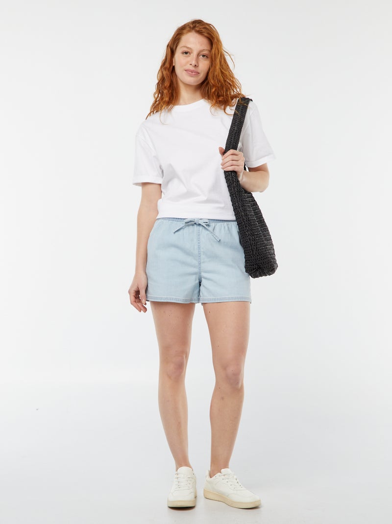 Shorts in jeans morbido BLU - Kiabi