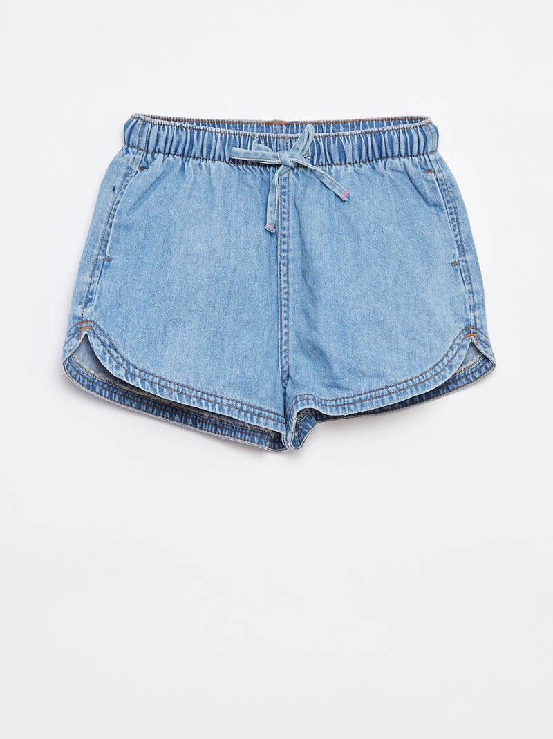 Shorts in jeans tinta unita Blu - Kiabi