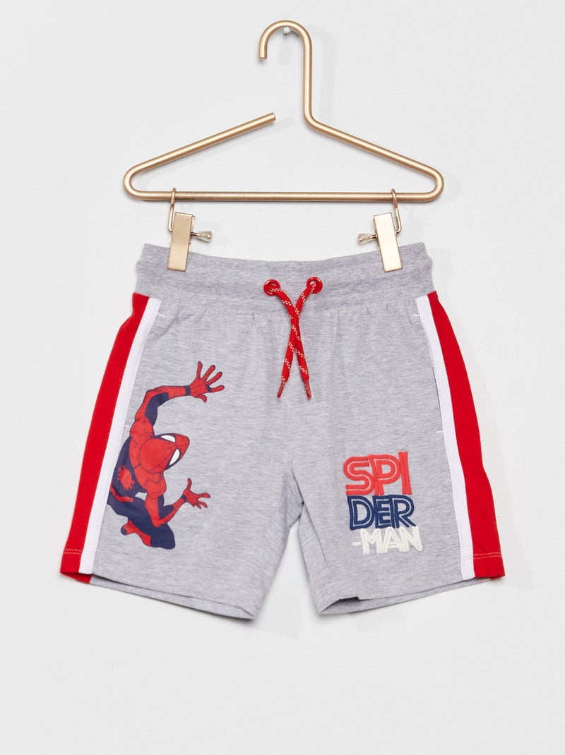 Shorts in jersey bicolore 'Spider-Man' grigio - Kiabi