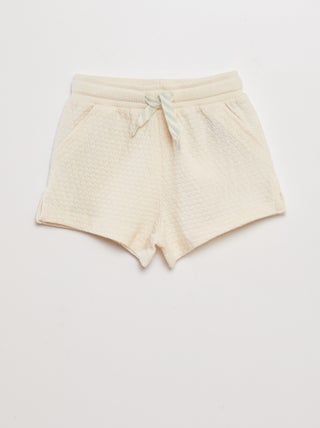 Shorts in jersey trapuntato