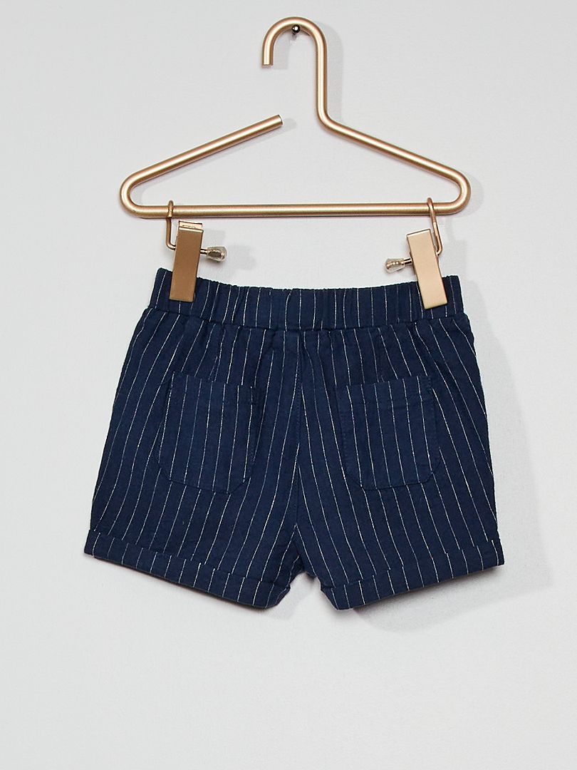 Shorts in lino BLU - Kiabi