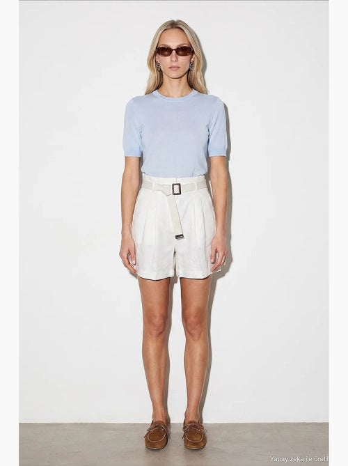 Shorts in lino dilvin - Kiabi