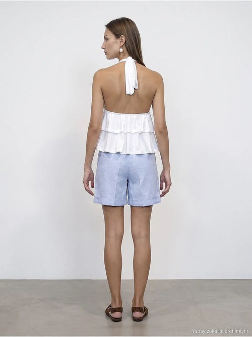 Shorts in lino dilvin - Kiabi