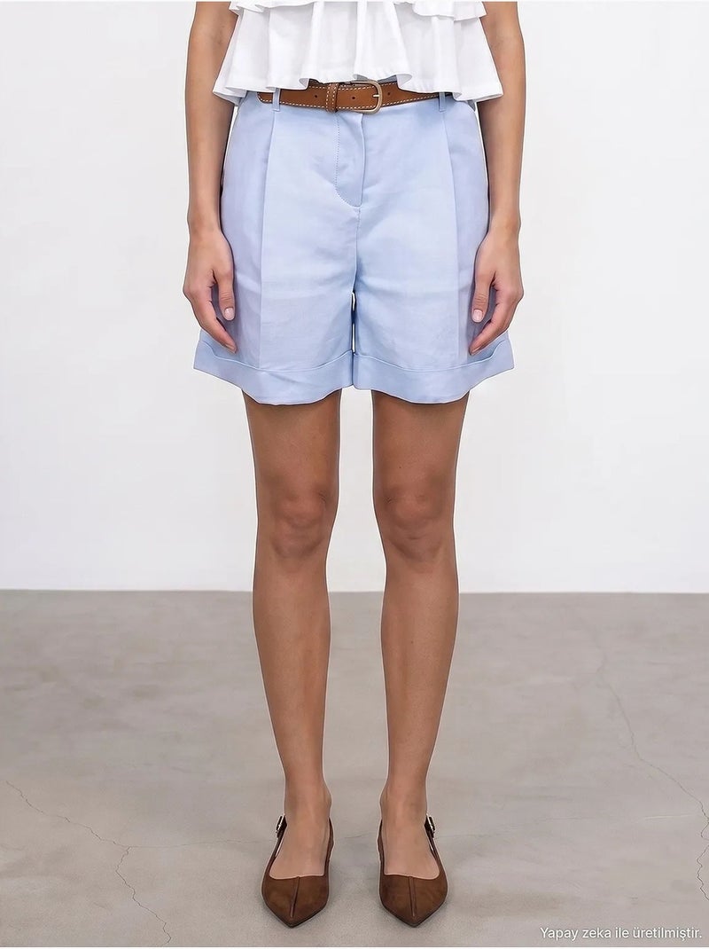 Shorts in lino dilvin Blu cielo - Kiabi