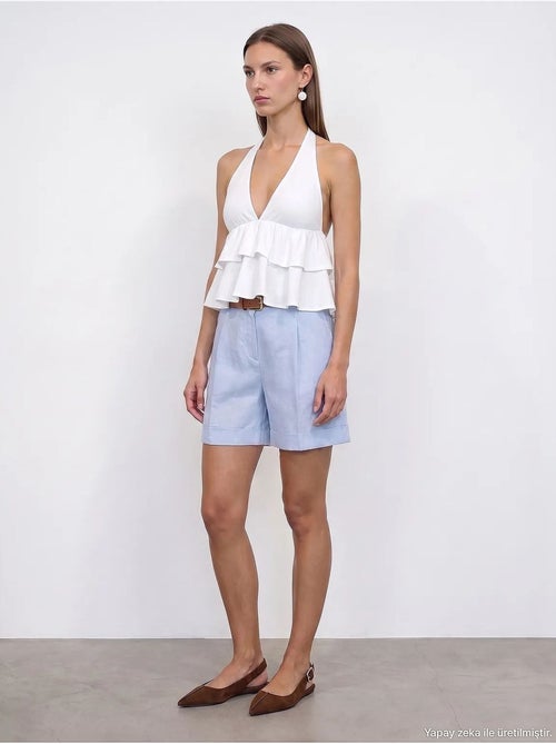 Shorts in lino dilvin - Kiabi