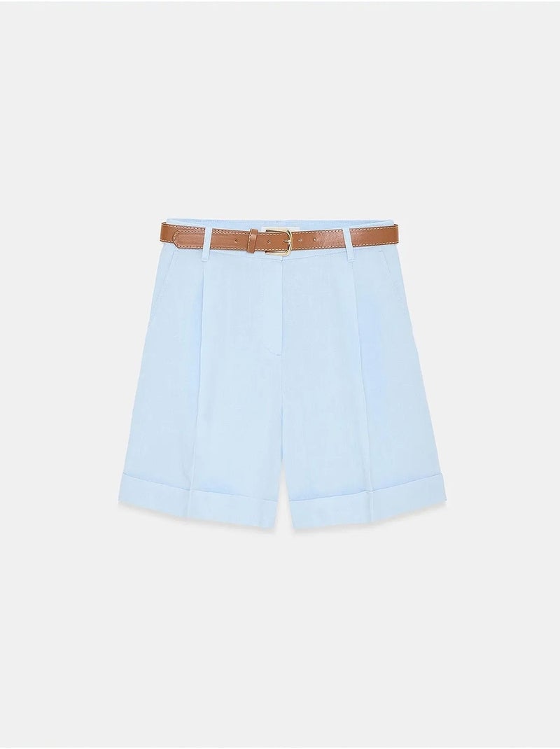 Shorts in lino dilvin Blu cielo - Kiabi
