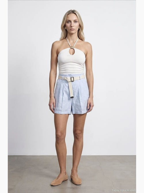 Shorts in lino dilvin - Kiabi