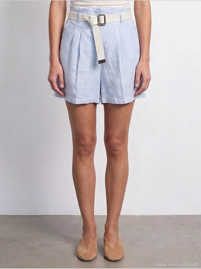 Shorts in lino dilvin Blu cielo - Kiabi