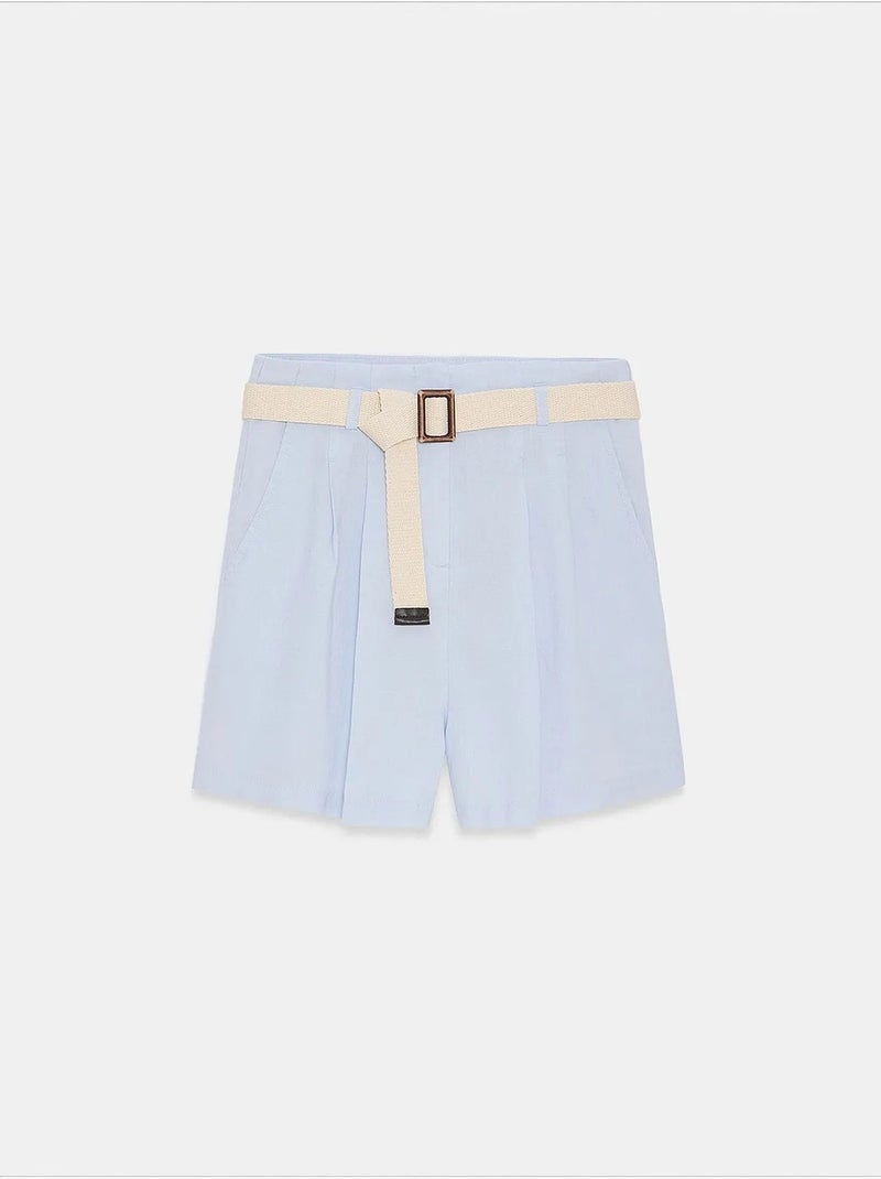 Shorts in lino dilvin Blu cielo - Kiabi