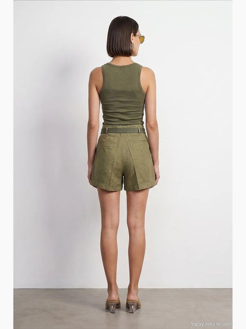 Shorts in lino dilvin - Kiabi