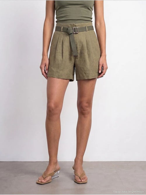 Shorts in lino dilvin - Kiabi
