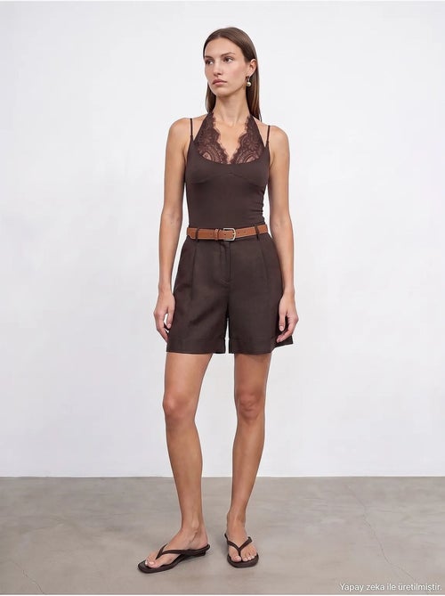 Shorts in lino dilvin - Kiabi