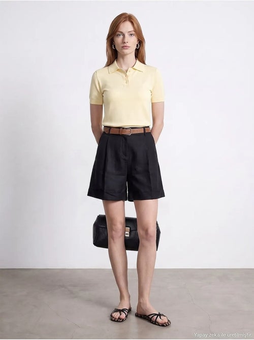 Shorts in lino dilvin - Kiabi