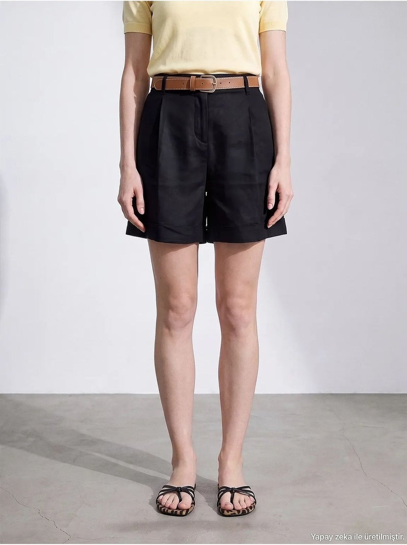 Shorts in lino dilvin Nero - Kiabi