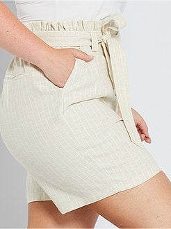 Shorts in lino e cotone - Kiabi