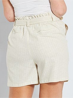 Shorts in lino e cotone - Kiabi