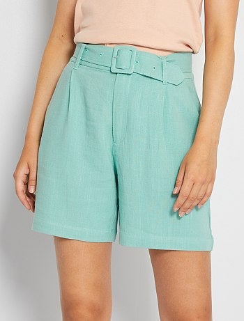Shorts donna lino in promozione | Kiabi