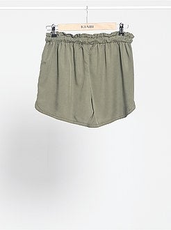 Shorts in lyocell con cintura in corda - Kiabi