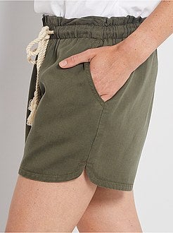 Shorts in lyocell con cintura in corda - Kiabi