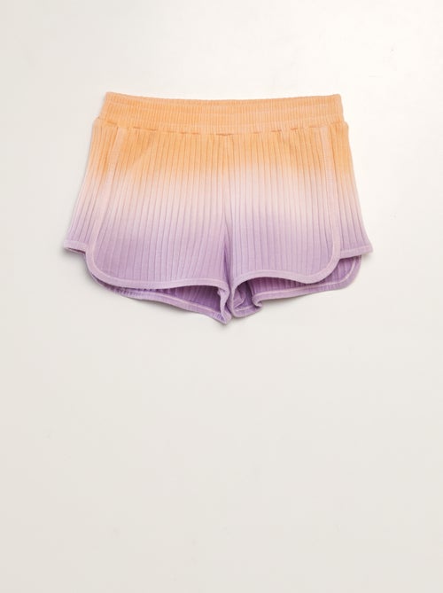 Shorts in maglia a coste tie and dye - Kiabi