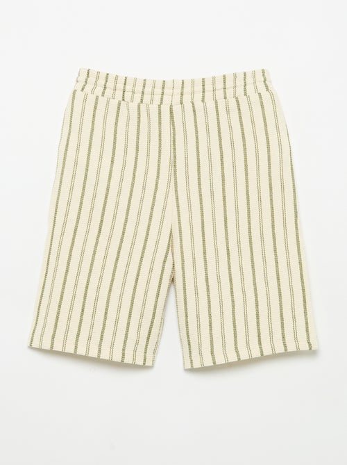 Shorts in maglia a righe - Kiabi