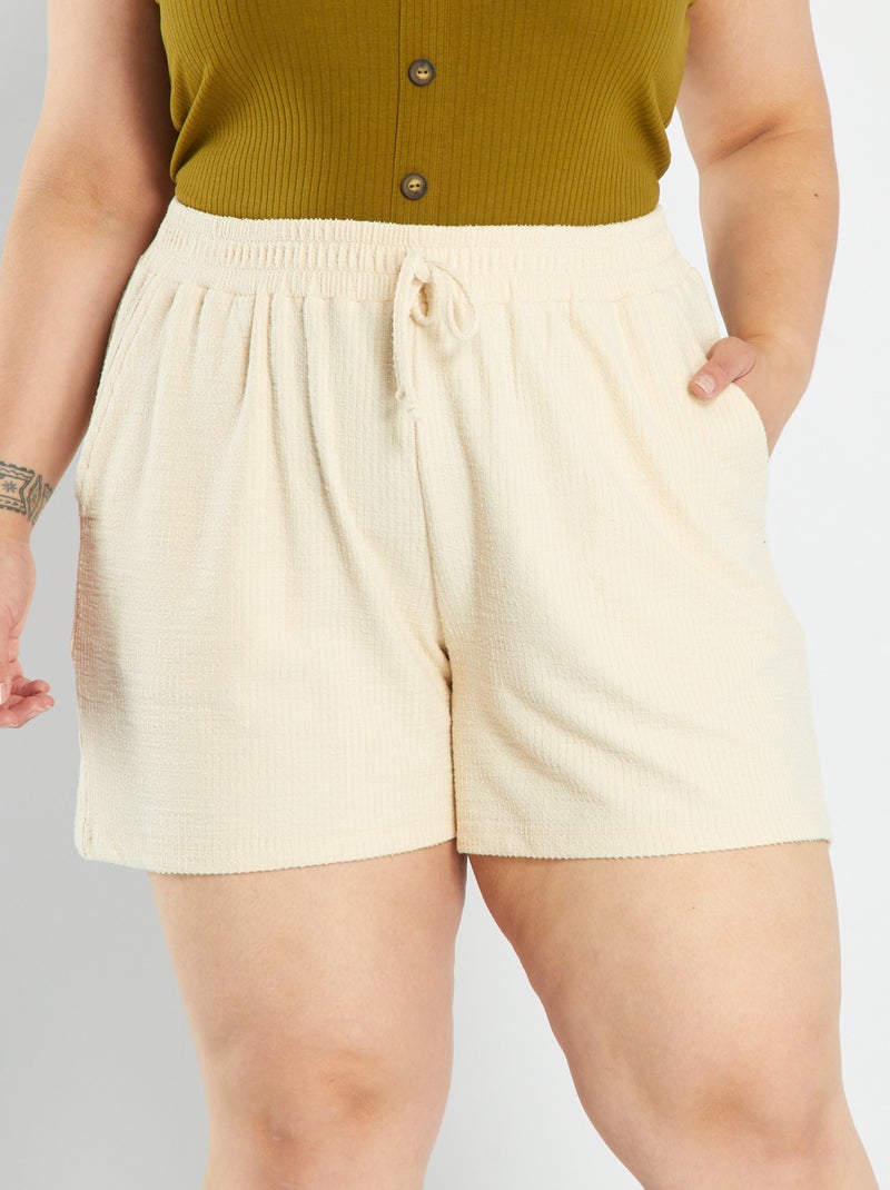 Shorts in maglia BEIGE - Kiabi