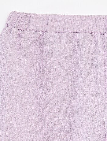 Shorts in maglia goffrata con motivi
