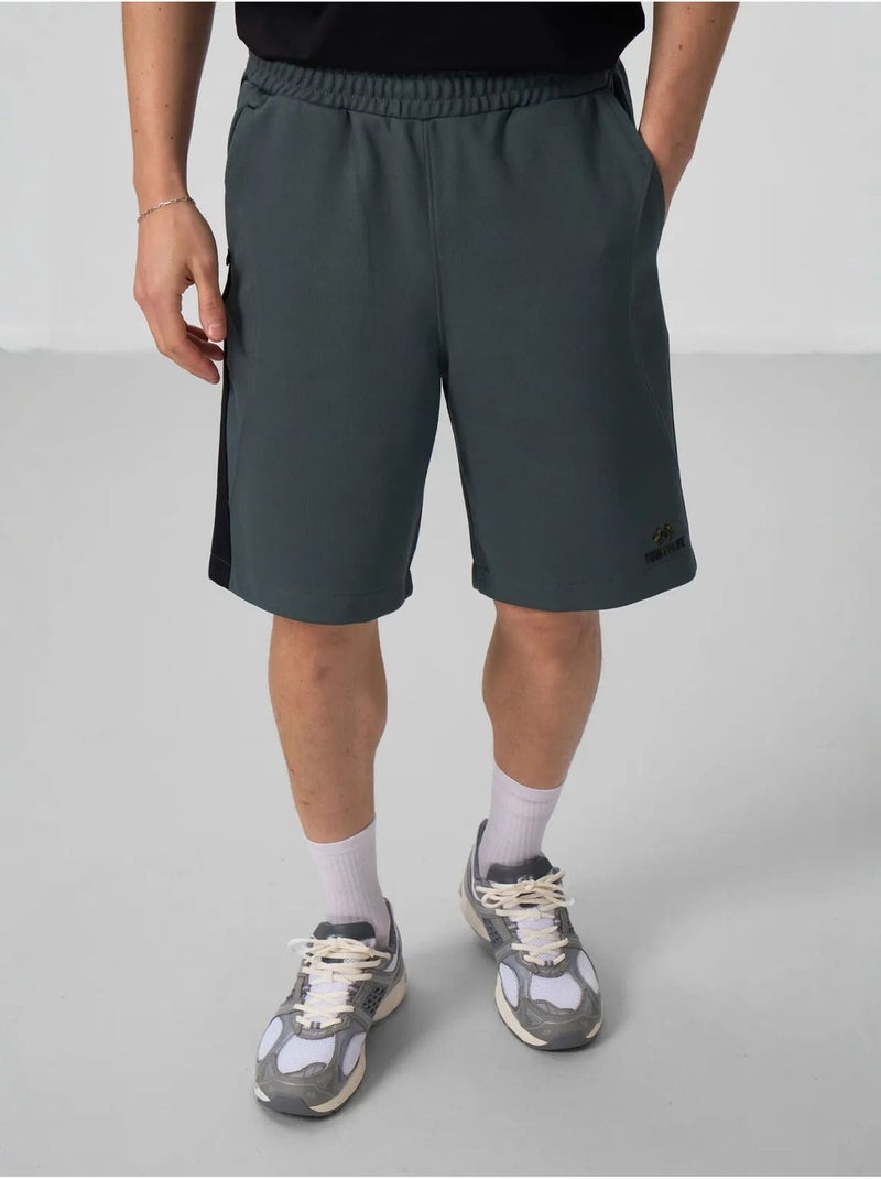 Shorts in maglia oversize in misto cotone tommy Grigio nero - Kiabi