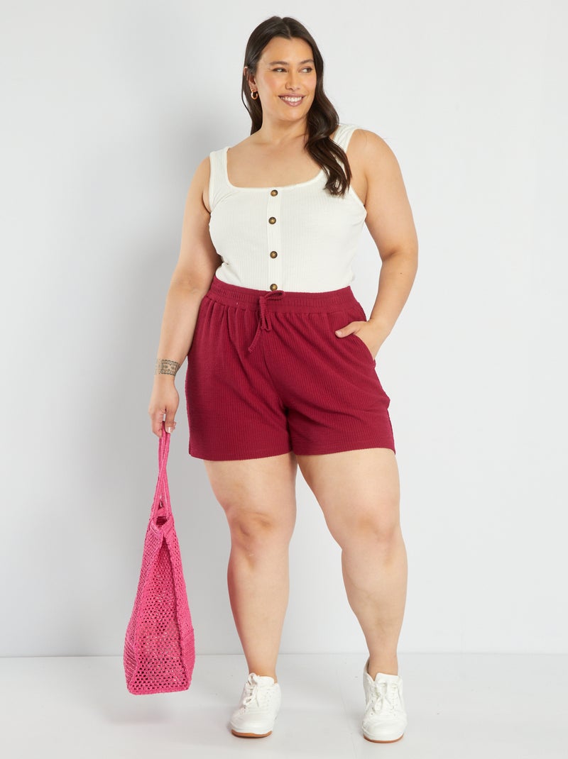 Shorts in maglia ROSSO - Kiabi