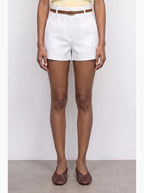 Shorts in maglia sartoriali a vita alta con cintura dilvin - Kiabi Shorts in maglia sartoriali a vita alta con cintura dilvin - Kiabi