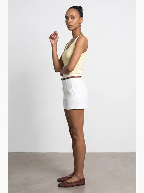 Shorts in maglia sartoriali a vita alta con cintura dilvin - Kiabi Shorts in maglia sartoriali a vita alta con cintura dilvin - Kiabi