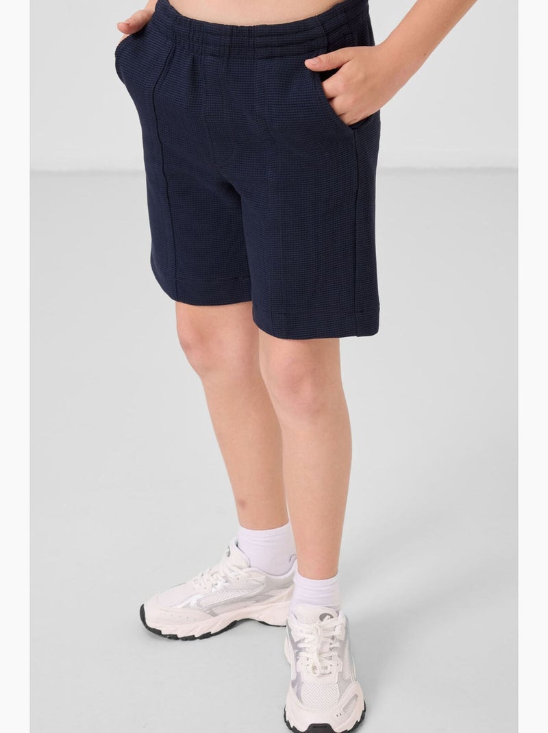Shorts in misto cotone da indossare senza chiusura tommy Blu marino - Kiabi