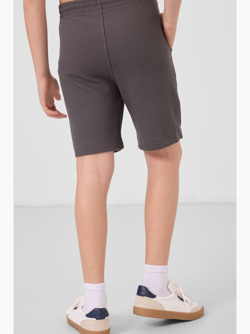 Shorts in misto cotone da indossare senza chiusura tommy Grigio nero - Kiabi