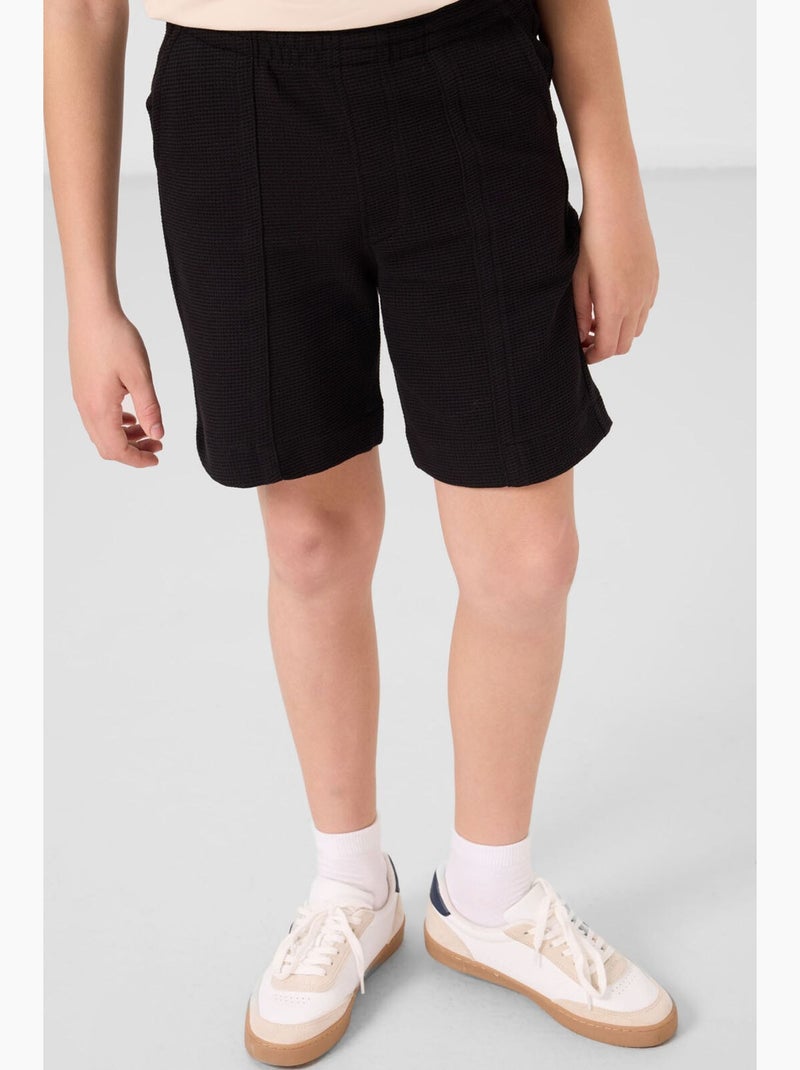 Shorts in misto cotone da indossare senza chiusura tommy Nero - Kiabi