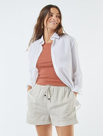 Shorts in misto lino