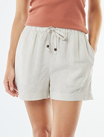 Shorts in misto lino