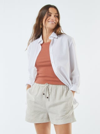 Shorts in misto lino