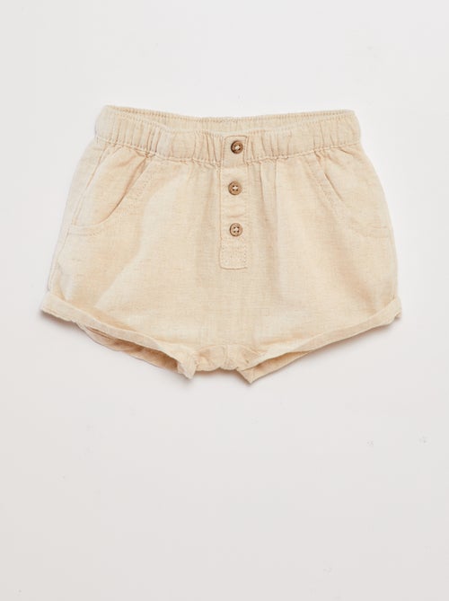 Shorts in misto lino - Kiabi